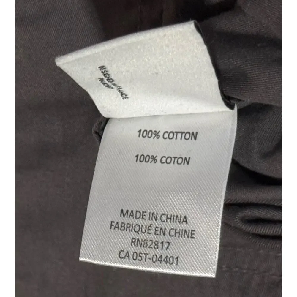Lacoste Full / Queen Cotton Duvet Cover Solid Dark Gray Luxury Bedding
